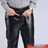 Spring Autumn Men Leather Pants Smart Casual Male Pu Faux Byxor Plus Size Oversize 231225