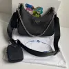 3 peça saco saffiano triângulo feminino axilas saco aleta bolsa totes designer embreagem crossbody sacos de ombro envelope correntes