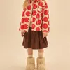Set di abbigliamento jelly malva per bambini ciliegie set di vestiti set ragazza neve pere e gonne si adattano alla moda per bambini giacca di cotone 1-11 anni