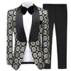 Abiti da uomo Abito da festa Retro Nero Formale 2 pezzi Slim Fit Scialle Risvolto Smoking da ballo in morbida lana Testimoni dello sposo (pantaloni blazer)