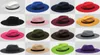 New Fashion TOP hats for men women Elegant fashion Solid felt Fedora Hat Band Wide Flat Brim Jazz Hats Stylish Trilby Panama Cap2717070
