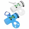 Dog Car Seat Covers Poop Bag Dispenser Waste Holder With Metal Carabiner And 1 Roll Of Bags For Leash Walking