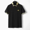 2024 Designer's New Men's Polos Shirt lyxig design med broderat huvud på bröstet Senior Office Men's T-shirt Fashion Summer Clothing M-3XL