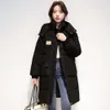 Designer Duck Down for Women's Mid Length 2023 New Winter Brand Hooded, Stylish and Warm High-end Jacket