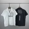 Tshirt Bahar/Yaz Trendi Moda Kısa Kollu T-Shirt Yüksek Kaliteli Jakar Kadın Erkekler Giyim Boyutu M-XXXL RENK SİYAH BEYAZ S334G