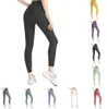 Lu Yoga Align Leggings Womens Short Cropped Pants Outfits Lady Fitness Suppl