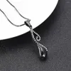 Chains KLH9991 Eternally Loved Clear Crystal Cremation URN Necklace For Ashes Jewelry Memorial Women Girls Keepsake Gift