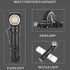 New Portable Lanterns Powerful XHP50 LED Head Flashlight Headlamp Multifunctional Flashlight+Headlight Rechargeable Torch Waterproof Head Lamp