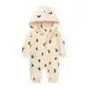 Kleinkind Baby Jungen Mädchen Kleidung Reißverschluss Mit Kapuze Overall Strampler Langarm Onesie Outfit Herbst Winter Warme Kleidung 231225