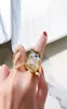 Mode Luxe Kleurrijke Schelp Grote Ringen Voor Vrouwen Persoonlijkheid Geometrisch Vierkant Statement Designer Ring Bijoux Topkwaliteit Geschenken1075814