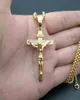 316L Stainless Steel Hip Hop Jewlery Jesus Cross Pendant Necklace Men Women Street Dance Rock Rapper Religion Accessories9298548