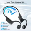 Hörlurar Verkliga benledningar Hörlurar Bluetooth Trådlösa hörlurar Vattentät sporthuvud med MIC för träningspass som kör