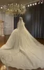 Luxueux Arabe Dubaï Robe De Mariée 2024 Illusion Cou Manches Longues Cristaux Perles Robe De Bal Robe De Mariée Robe De Noivas Robe De Mariage Personnalisé