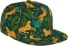 BALL CAPS Luipaard met tropische bladeren verstelbare snapback hoed voor mannen dames zon cap hiphop honkbal platte bill rand