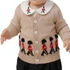 スペインの男の子服子供のセーターカーディガンベビーウール漫画セーターキッズ冬のセータークリスマスボーイズ服231226