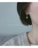 Boucles d'oreilles en argent sterling 925 français simple rond cristal zircon pour femmes léger tempérament de luxe bijoux de fête de mariage crochet d'oreille