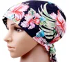 Kobiety rozciągają bawełniane druk Sleep Turban Hat Hat Szalik chemo czapka do czapki do raka 4390953