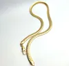 Skalor hudkedja solid kubansk länk halsband fantastisk 24k fin 18ct thailändsk baht g/f guld autentisk 10mm mens 24 "60cm2685921