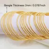 Anniyo 6pcs / lot Bracelets brillants de couleur or africain pour femmes filles Dubai Circle Bracelet Bijoux Mariage de mariée éthiopienne 013707 231226