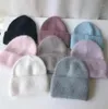 BeanieSkull Caps 2021 Haut de gamme Automne et hiver Chapeau Femme Angora Fourrure Tricoté Chaud Laine Version Coréenne Sauvage Pure Color11275345