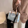 Brev splice tote casual vinter ny mode mångsidig handväska kvinnors crossbody väska