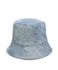 2020 Vintage Washed Denim Bucket Hat Hip Hop For Men Solid Spring summer Jean Fishing Cap Flat Top Sunscreen Hat Brim Beach Panama8254475