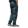 Men's Jeans Fashion Cargo Loose Straight Denim Pants Casual Plus Size 42 Trousers Men Cowboy Clothing