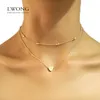 Collier ras du cou Simple pour femmes, chaîne superposée couleur or argent, perles délicates, petit cœur, bijoux 12510