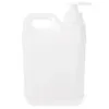 Bottiglie di stoccaggio 2 contenitori per cosmetici per il lavaggio del corpo da 5 litri Contenitore a spinta Dispenser per bottiglie di sapone bianco