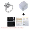 Anéis de cluster 5ct 11mm d cor real moissanite diamante seis pinos anel puro s925 prata esterlina jóias finas presente de casamento para mulheres