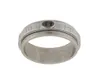 Rotatable Digital Engraving 925 Sterling Silver Old Ring Double Layer Overlapping Logo All-Match Trend Jewelry1386616