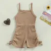 Babykläder för tjej sommar barnkläder 2023 jumpsuits saker saker saker saker ärmlös romper outwear barn kostym 231226