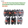 Accessori per la casa Sistema solare Pannello fotovoltaico Interruttore automatico recuperabile impermeabile 12V 24V DC Reset Fusibile Interruttore inverter 60A300A