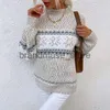 Женские свитера, рождественский трикотаж, осень/зима 2023, новинка, женский свитер со снежинкой и полуводолазкой J231226