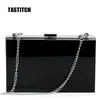 Bags Black Acrylic Handbags Elegant Evening Clutches Women Chain Bags Party Prom Wedding Wallets Bridesmaid Purses Free Shipping