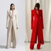 Blazers Women's Suits Blazers Long 2 piece Suit Jacket Pants Slim Fit Short Sets Custom made 1 Button High Street Luxury Womens Clothing P