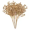 Fiori decorativi Oro Baby Breath Artificiale Gypsophila natalizia per matrimonio Bouquet da sposa Festa zinnia fai da te al coperto