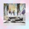 Papéis de parede modernos grafites abstratos art 3d papel de parede mural european tinta retro mark Mark Golden Living Room TV Background Wall P9695373