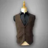 Men's Suit Vestmen's Herringbone Vestmen Steampunk Jacket V-neck Slim-fit Vest Wedding Dress