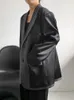 Costumes Femmes Nicewomen Femmes Noir Gris Color-Block Big Taille Blazer Revers à manches longues Coupe ample Veste Mode Printemps Automne 2024 AH490