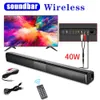 Alto-falantes Adicionar à lista 40w TV Stick Portátil Soundbar Alto-falantes sem fio Bluetooth Home Theater Sistema de som estéreo com Tf Fm Radio Co