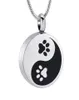 IJD10745 YinYang Crematie-sieraden Gesneden DogCat Pootafdruk Gedenkteken Urn Sieraden voor As Gemaakt van 316L roestvrij staal9813171