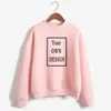 Your OWN Design Brand /Picture Custom print women Oneck Knitted Pullovers Thick Autumn Winter Candy Color Loose DIY Hoodies 231226