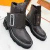 Nouvelles bottes en peau de vache bottes en cuir bottes pour femmes bottines bottes de luxe avec logo de la marque sur les bottes plates supérieures doublure en peau de mouton bottes de moto bottes martin