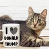 Tazze I Love Donald Trump Flag Heart Design Tazza divertente - Tazze da caffè da 11 Oz Vendita all'ingrosso via mare Ss0412 Drop Delivery Home Garden Kitchen, Di Ots64
