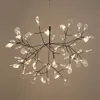 Moderno heracleum árvore folha luz pingente lâmpada led lâmpadas de suspensão sala estar arte barra ferro restaurante iluminação para casa al12270v
