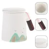 Dinnerware Sets Portable Wooden Handle Tea Cup Office Perculators Ceramic Strainer Ceramics Coffee Mugs