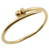 2023 Boguła ze stali nierdzewnej Gold Kolor Bracelets Bransysterię luksusowe markę stylowe śruby dla kobiet -dekoracji biżuterii ACCE246U