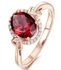18k rosa ouro vermelho cristal anéis para mulheres femme rubi pedra preciosa noivado zircão diamante moda festa jóias presente de natal8950346