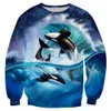 Fashion Men's Wear 2023 AUTUMNE NOUVEAU PLIME SÉRIE OCÉNÉRALE IMPRIMÉE 3D Digital Sweater sain à capuche droite droite